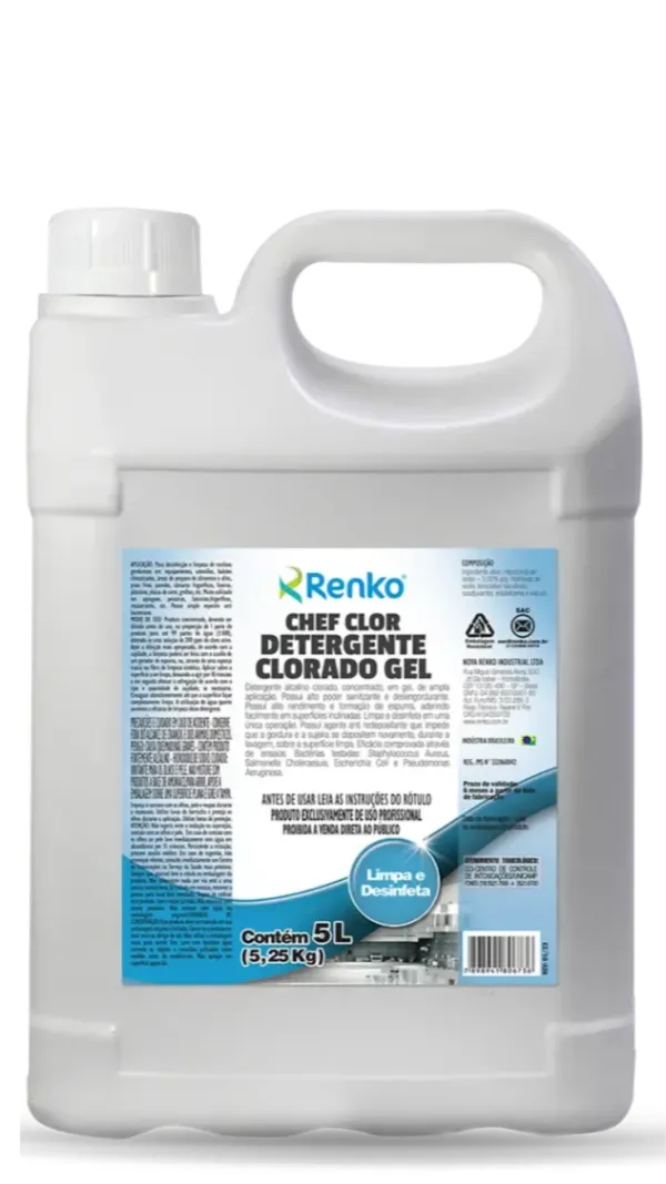 Chef Clor Detergente Clorado 5 Litros