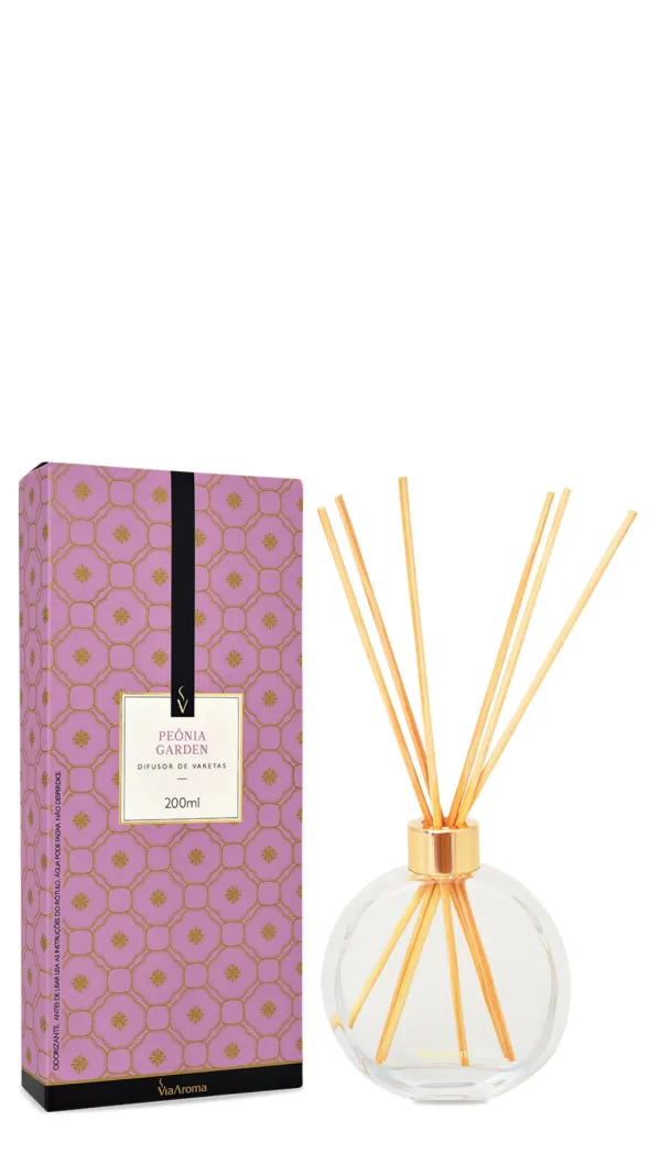 Difusor de Varetas Peonia Garden 200ml Via Aroma
