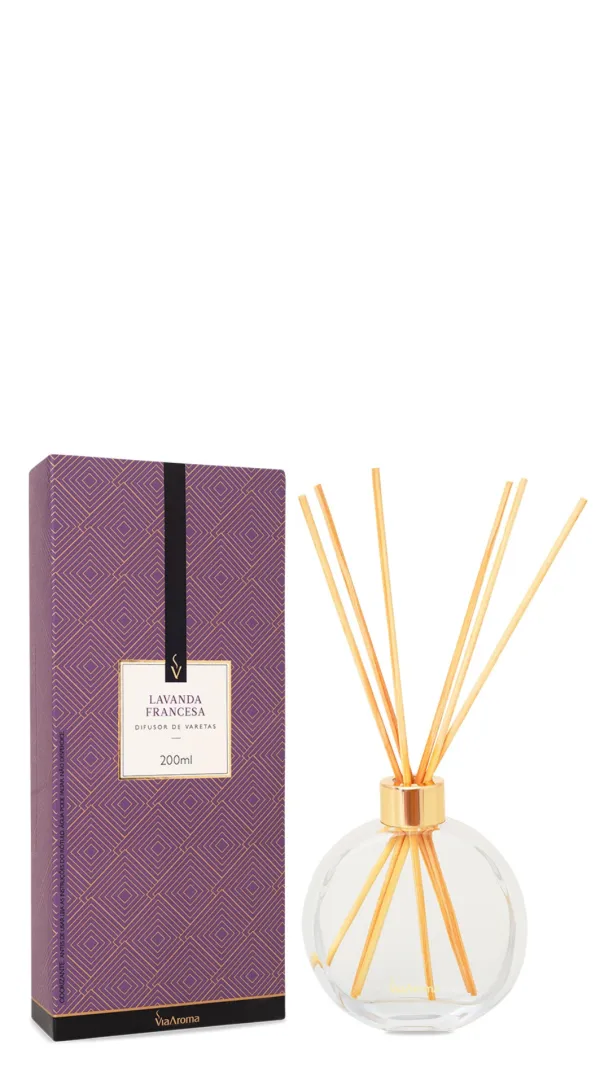 Difusor de Varetas Lavanda Francesa 200ml Via Arom
