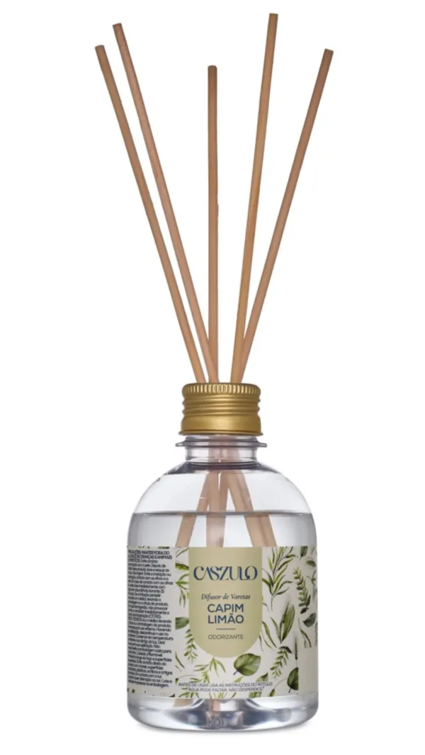 Difusor de Varetas Capim Limao 250ml Via Aroma