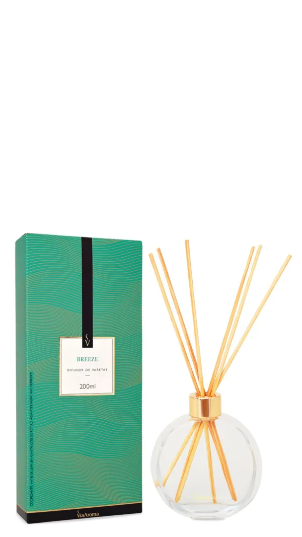 Difusor de Varetas Breeze 200ml Via Aroma
