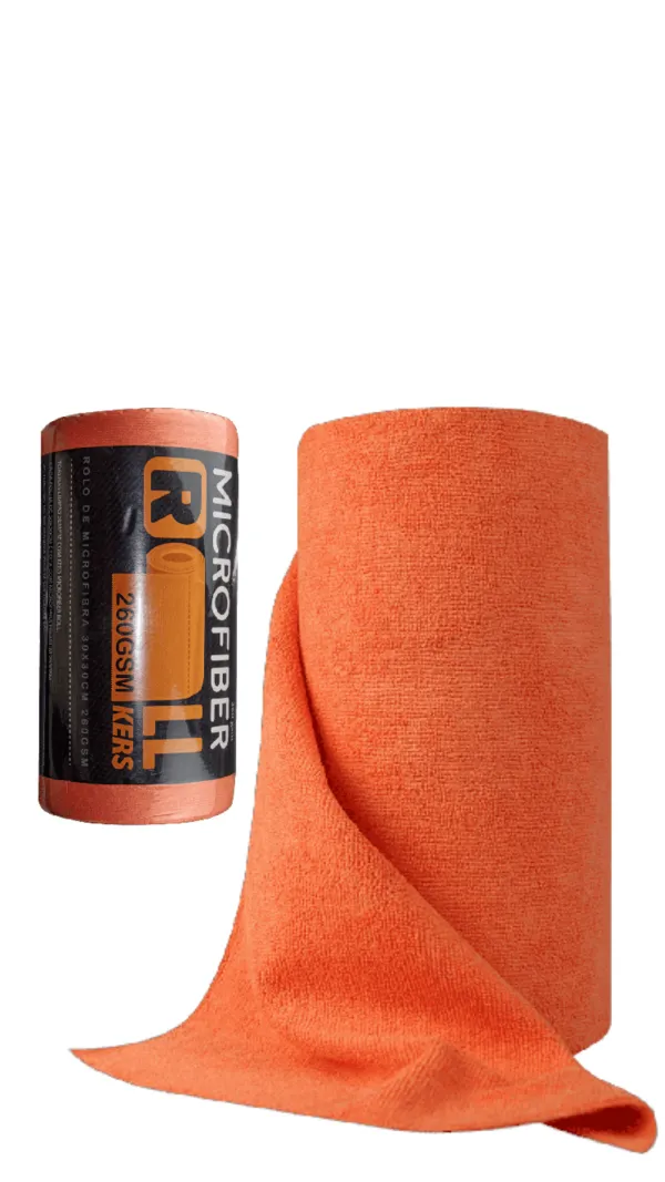 Rolo Microfibra 30x30cm 260Gsm 50un Laranja Kers