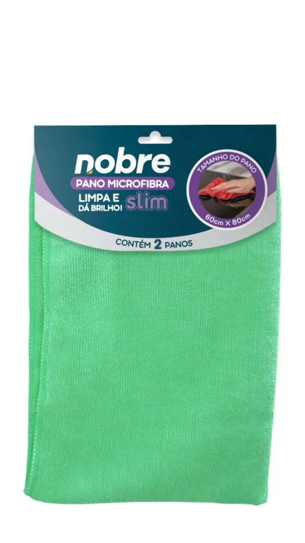 Pano Microfibra Slim 60 x 80 c/02 Verde