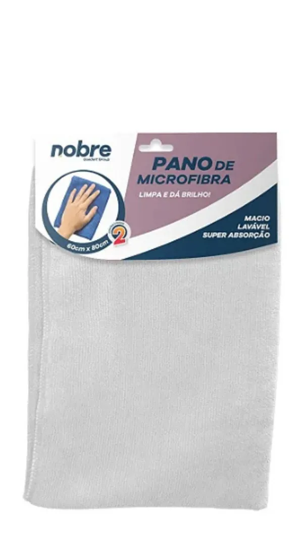 Pano Microfibra Slim 60 x 80 c/02 Branco