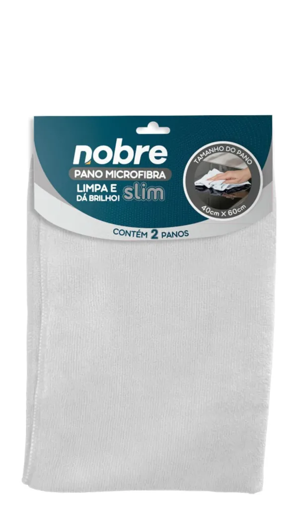Pano Microfibra Slim 40 x 60 c/02 Branco