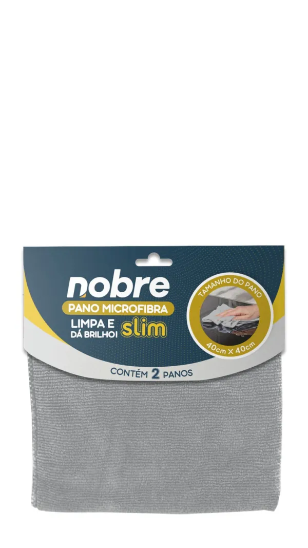 Pano Microfibra Slim 40 x 40 c/02 Cinza