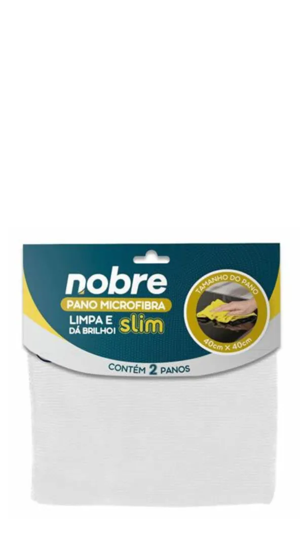 Pano Microfibra Slim 40 x 40 c/02 Branco