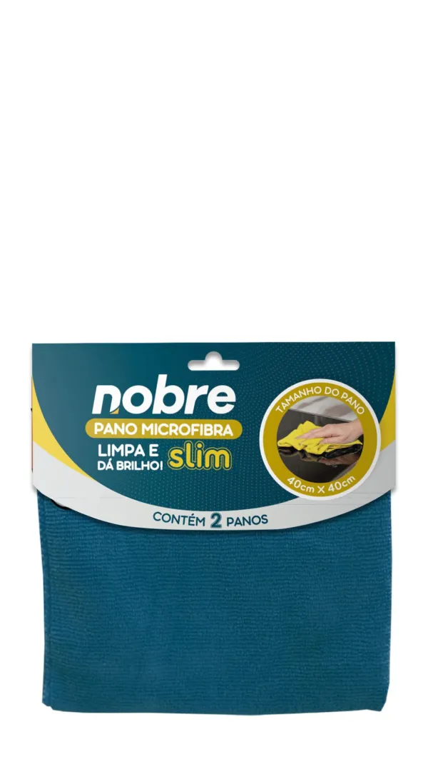 Pano Microfibra Slim 40 x 40 c/02 Azul