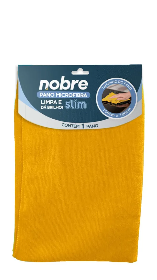 Pano Microfibra Slim 100 x 100 Amarelo