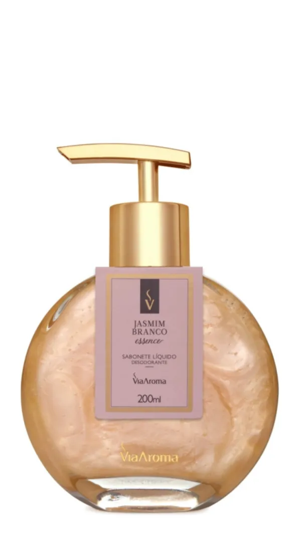 Sabonete Liquido Jasmim Branco 200ml Via Aroma
