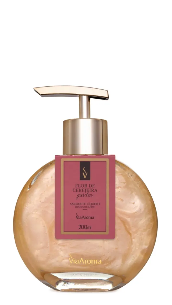 Sabonete Liquido Flor de Cerejeira 200ml Via Aroma