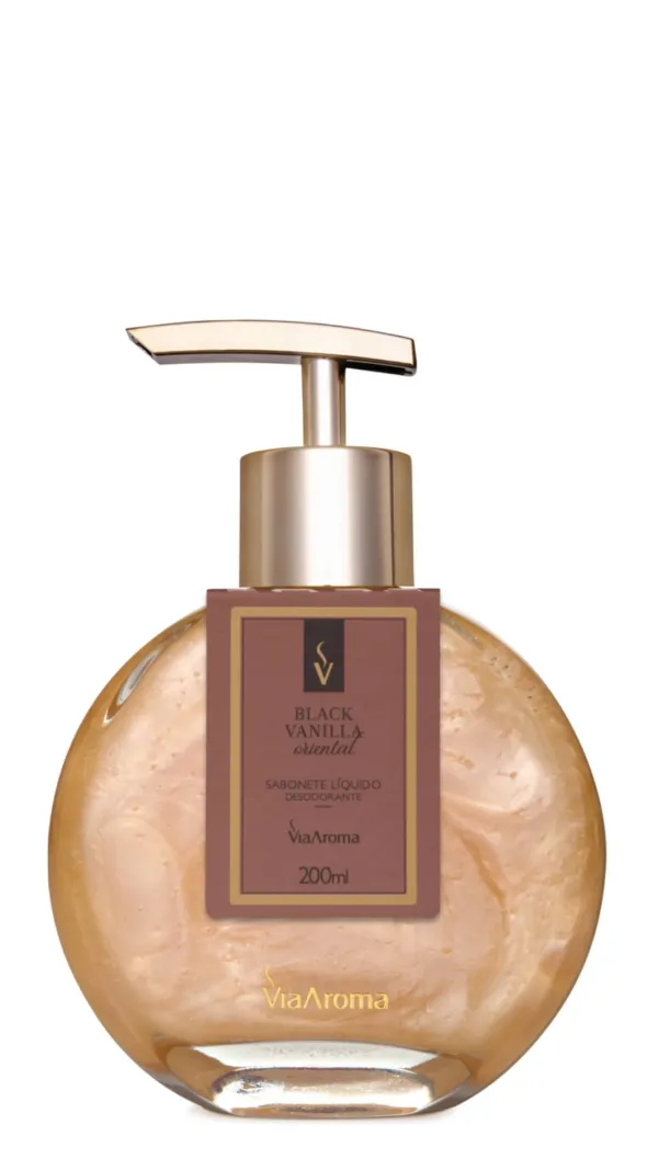Sabonete Liquido Black Vanilla 200ml Via Aroma