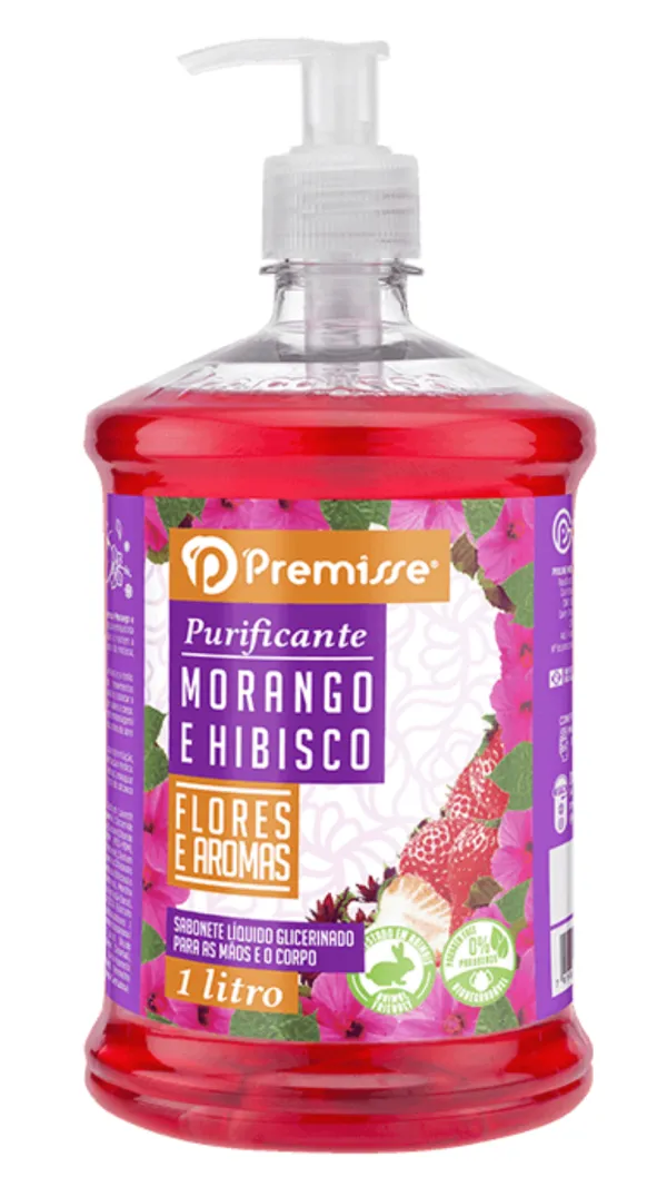 Sabonete Premisse Morango e Hibisco 1 Litro