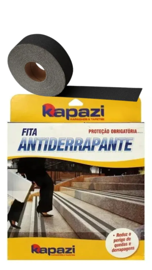 Fita Antiderrapante 20 Metros Preta Kapazi