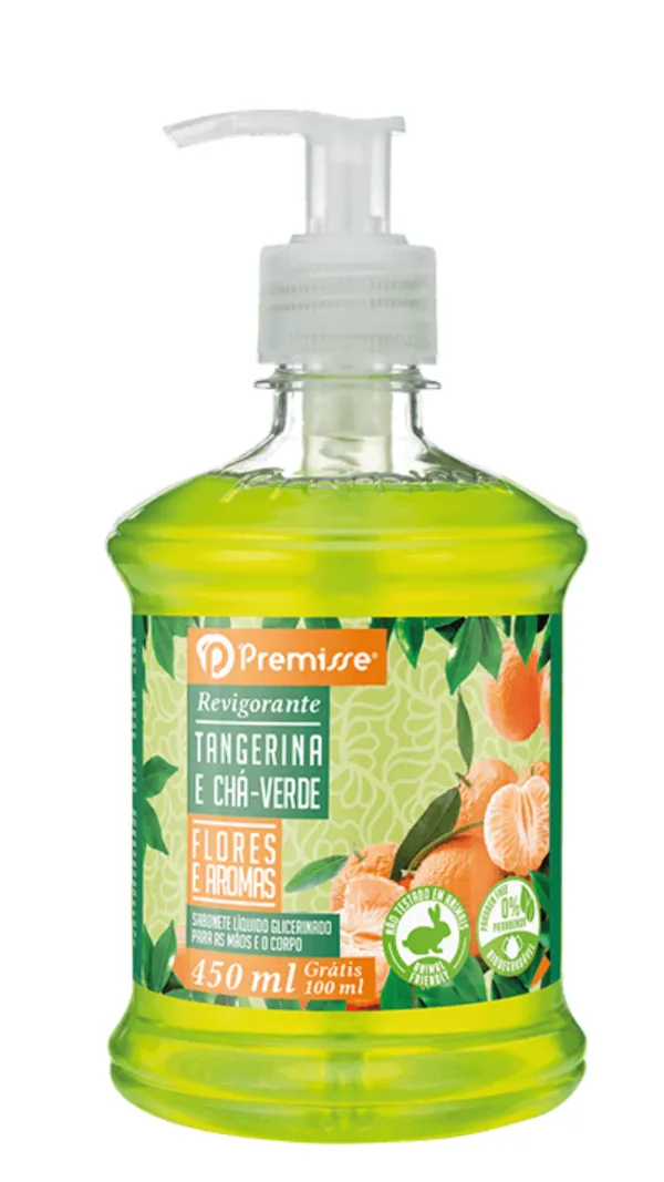 Sabonete Premisse Tangerina e Cha Verde 450 ml