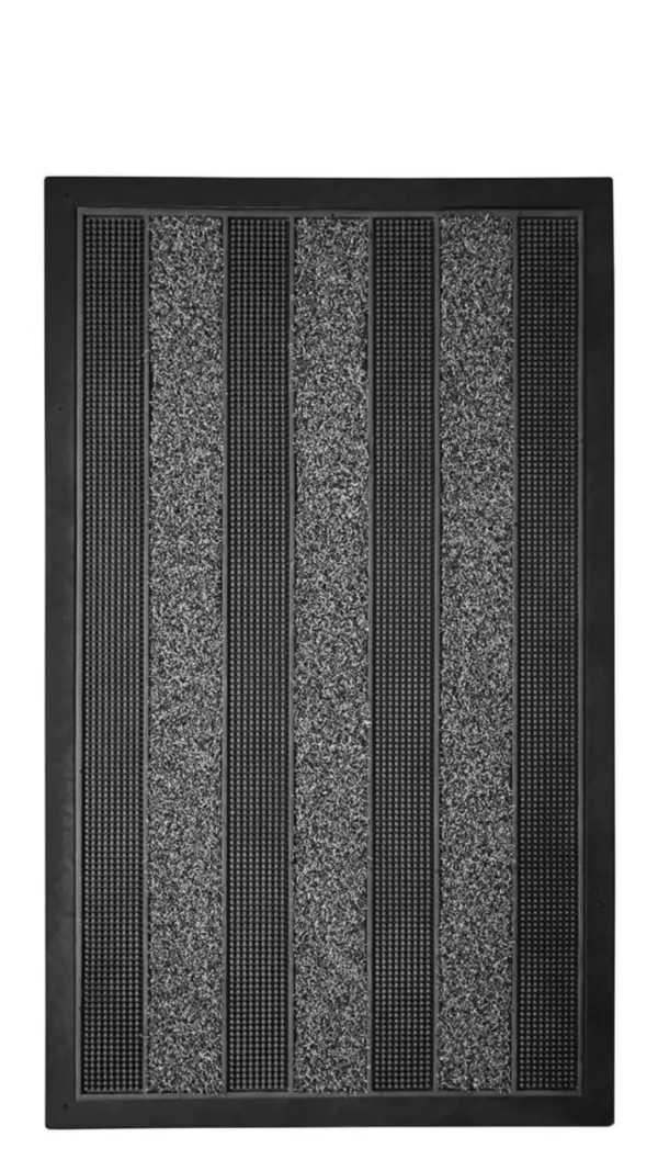 Tapete Capacho Emborrachado Cactos Pro Cinza 45x75