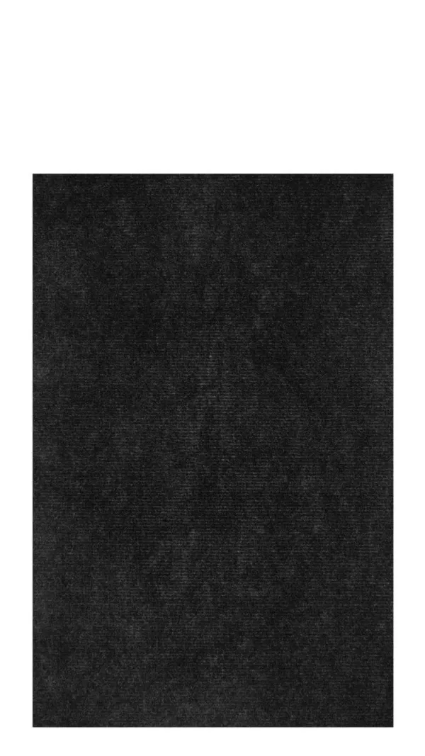 Tapete Home Agulhado Liso Antiderrapante Preto 39x59