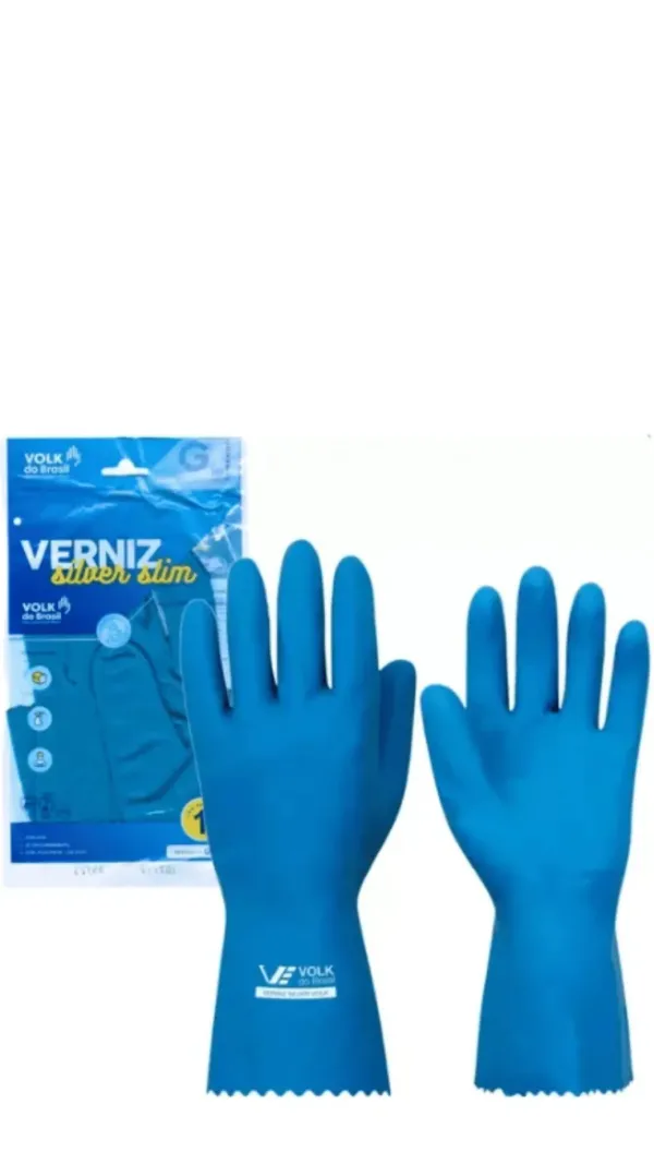 Luva Verniz Silver Azul EG
